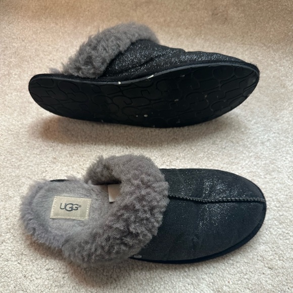 Women's Scuffette II Glitter Slip On Slide Slipper Flats - Picture 2 of 3